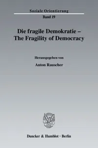 Die fragile Demokratie - The Fragility of Democracy._cover