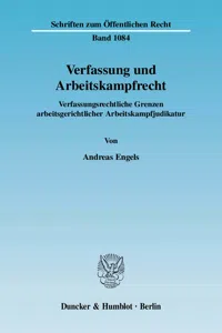 Verfassung und Arbeitskampfrecht._cover