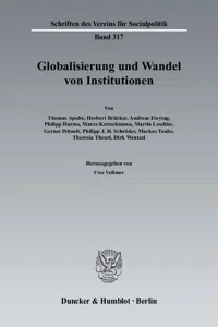 Globalisierung und Wandel von Institutionen._cover