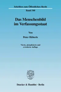 Das Menschenbild im Verfassungsstaat._cover