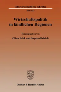 Wirtschaftspolitik in ländlichen Regionen._cover