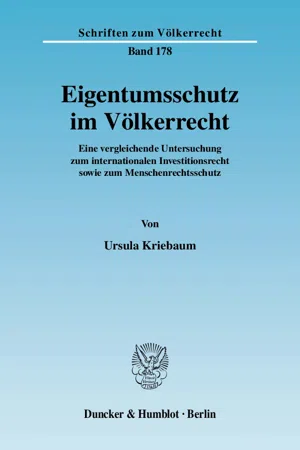 Eigentumsschutz im Völkerrecht.