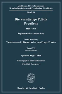 Die auswärtige Politik Preußens 1858–1871._cover