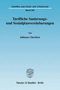 Tarifliche Sanierungs- und Sozialplanvereinbarungen._cover