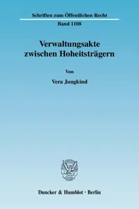 Verwaltungsakte zwischen Hoheitsträgern._cover