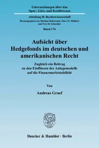 Aufsicht über Hedgefonds im deutschen und amerikanischen Recht._cover