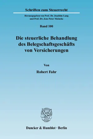 Die steuerliche Behandlung des Belegschaftsgeschäfts von Versicherungen.