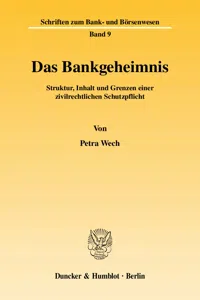 Das Bankgeheimnis._cover