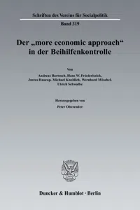 Der "more economic approach" in der Beihilfenkontrolle._cover