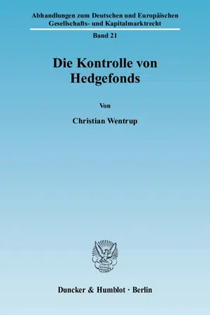 Die Kontrolle von Hedgefonds.