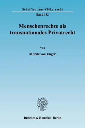 Menschenrechte als transnationales Privatrecht.