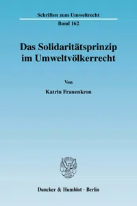 Das Solidaritätsprinzip im Umweltvölkerrecht._cover