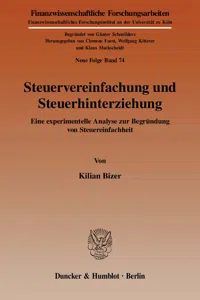 Steuervereinfachung und Steuerhinterziehung._cover