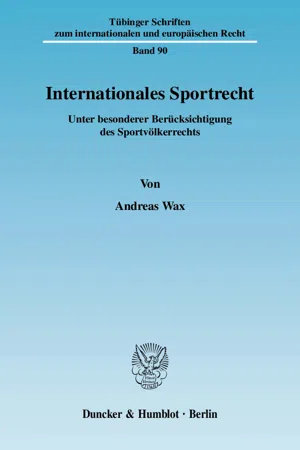 Internationales Sportrecht.