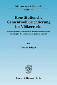 Konstitutionelle Gemeinwohlorientierung im Völkerrecht._cover