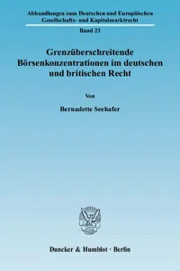 Grenzüberschreitende Börsenkonzentrationen im deutschen und britischen Recht._cover