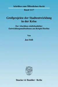 Großprojekte der Stadtentwicklung in der Krise._cover