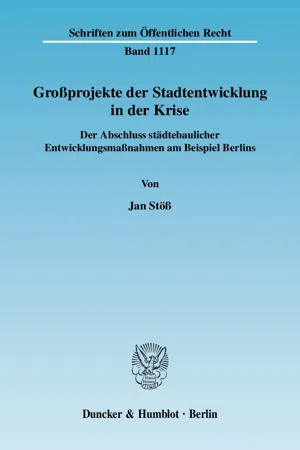 Großprojekte der Stadtentwicklung in der Krise.