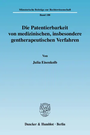 Die Patentierbarkeit von medizinischen, insbesondere gentherapeutischen Verfahren.