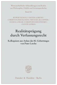 Realitätsprägung durch Verfassungsrecht._cover