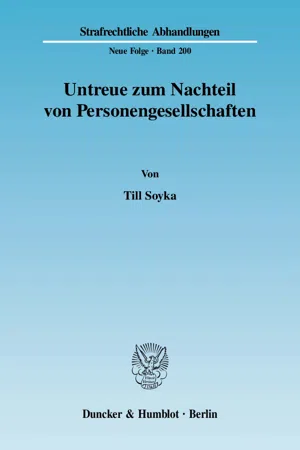 Untreue zum Nachteil von Personengesellschaften.