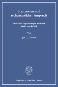 Staatswesen und rechtsstaatlicher Anspruch._cover