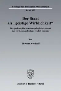 Der Staat als "geistige Wirklichkeit"._cover