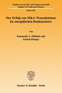 Der Erfolg von M&A-Transaktionen im europäischen Bankensektor._cover