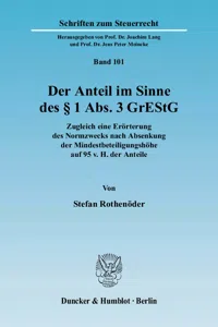 Der Anteil im Sinne des § 1 Abs. 3 GrEStG._cover