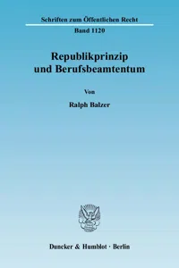 Republikprinzip und Berufsbeamtentum._cover