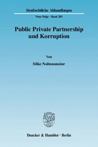 Public Private Partnership und Korruption._cover