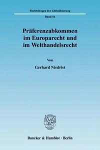 Präferenzabkommen im Europarecht und im Welthandelsrecht._cover