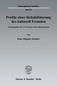 Profile einer Rehabilitierung des kulturell Fremden._cover