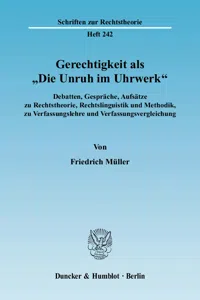 Gerechtigkeit als "Die Unruh im Uhrwerk"._cover