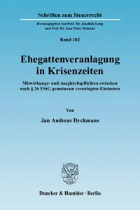 Ehegattenveranlagung in Krisenzeiten._cover