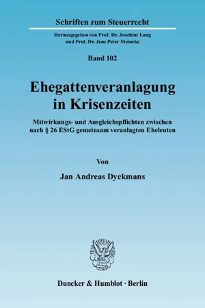 Ehegattenveranlagung in Krisenzeiten.