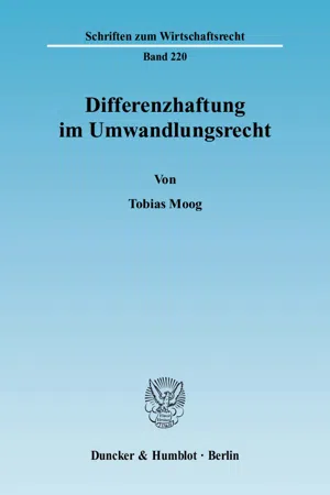 Differenzhaftung im Umwandlungsrecht.