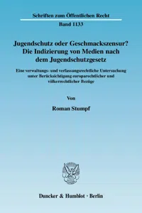 Jugendschutz oder Geschmackszensur?_cover