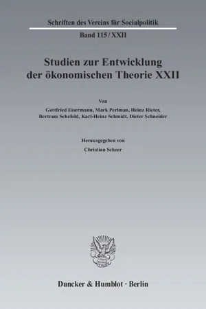 Ideen, Methoden und Entwicklungen der Geschichte des ökonomischen Denkens.