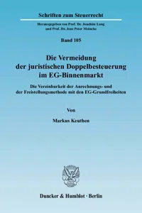 Die Vermeidung der juristischen Doppelbesteuerung im EG-Binnenmarkt._cover