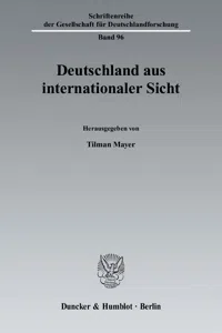 Deutschland aus internationaler Sicht._cover