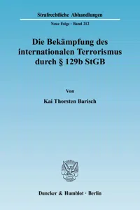 Die Bekämpfung des internationalen Terrorismus durch § 129b StGB._cover