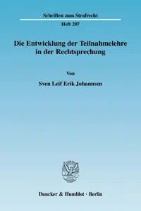 Die Entwicklung der Teilnahmelehre in der Rechtsprechung._cover