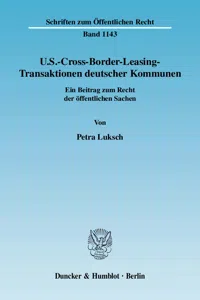 U.S.-Cross-Border-Leasing-Transaktionen deutscher Kommunen._cover