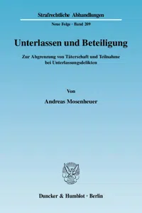 Unterlassen und Beteiligung._cover