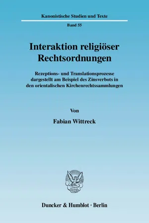 Interaktion religiöser Rechtsordnungen.