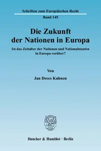 Die Zukunft der Nationen in Europa._cover