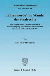 "Ehrenmorde" im Wandel des Strafrechts._cover