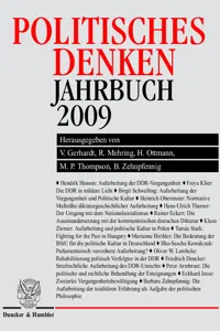 Politisches Denken. Jahrbuch 2009._cover