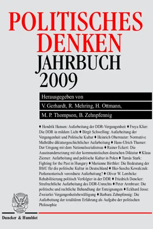 Politisches Denken. Jahrbuch 2009.